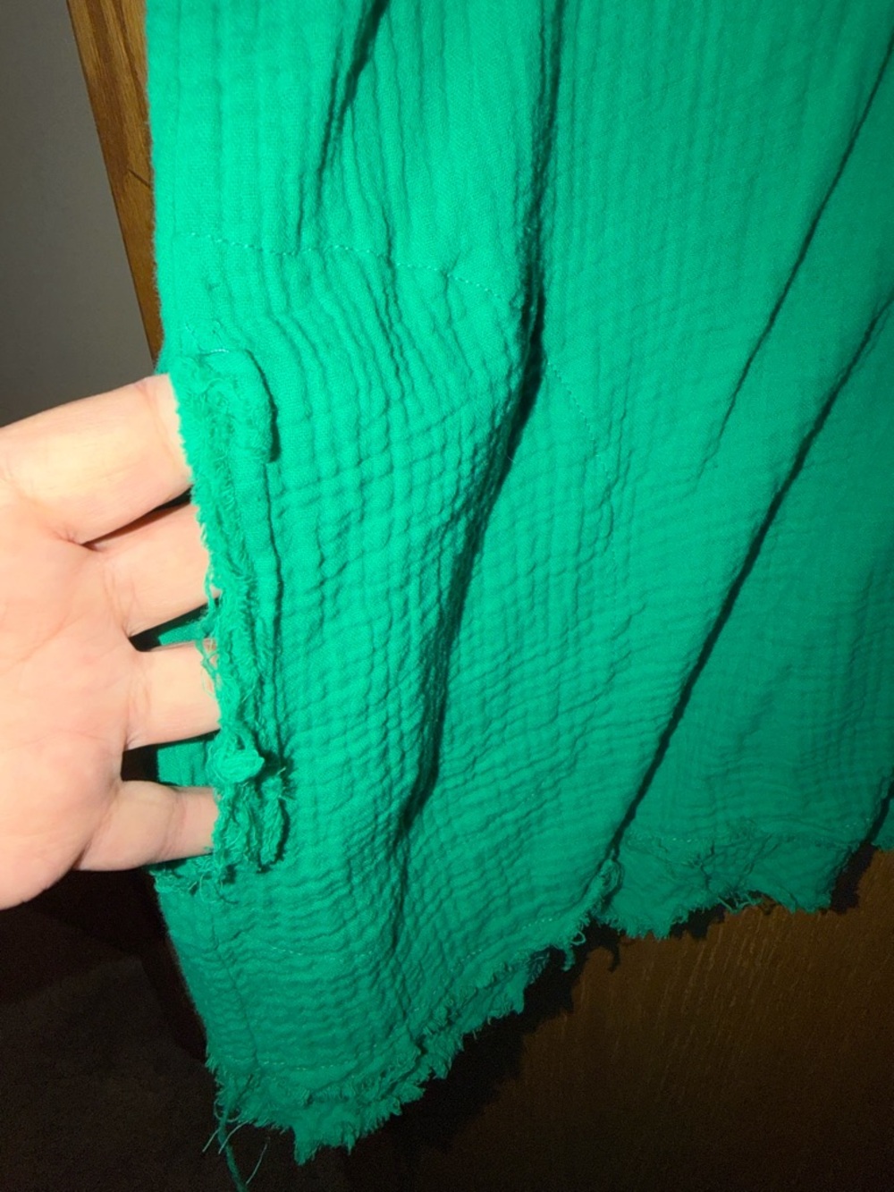 Zenana Outfitters Teal Crinkle Gauze Boho Tunic - Picture 3 of 3